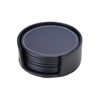 Fine Quality Leather Cup Coaster Household Gift Cup Mat set with logo