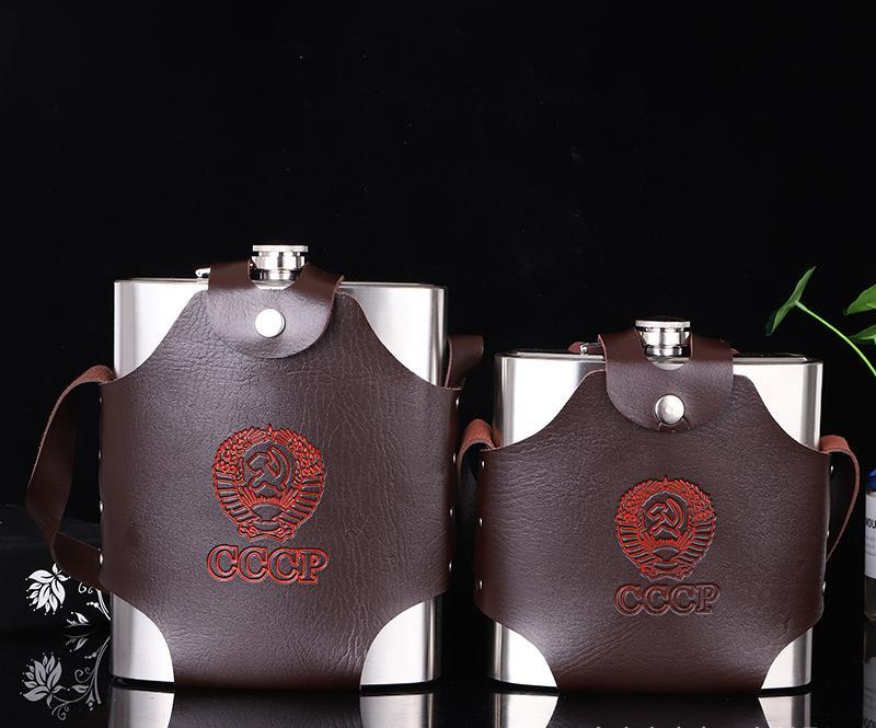 wholesale 500ml 1000ml 1500ml Vodka Whisky Flagon Portable Stainless Steel Alcohol Liquor Hip Flask