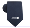 Logo Jacquard Embroidery Office School Jacquard Logo Silk Polyester Tie Necktie