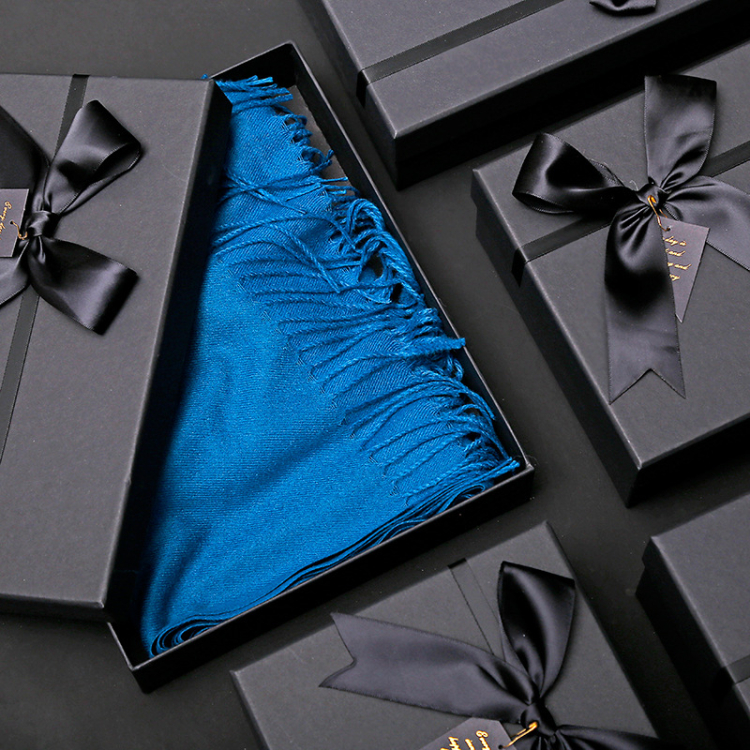 High End Custom Printing Size Black Cardboard Paper Gift Box