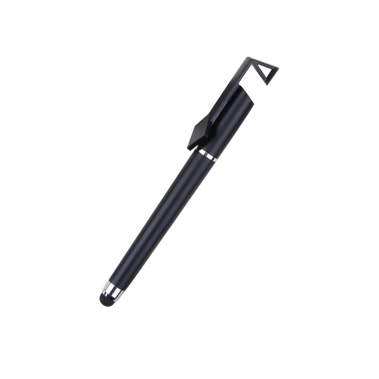Custom Logo Mobile Stand Stylus Pen Multifunction Touch Screen Stylus Ballpoint Pen with smartphone stand