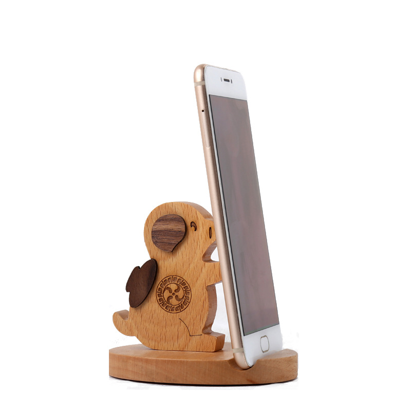 Creative Gift Custom Naturel Wooden Mobile Stand