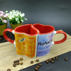 Wedding Gift Love Affair Heart Shape Pair Ceramic Cafe Mug