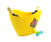 Promotional Double Wall Ice Bucket Food Grade Plastic Beer Wine Ice Bucket With Handles 2 Layers 8L PS Wine Ice Bucket