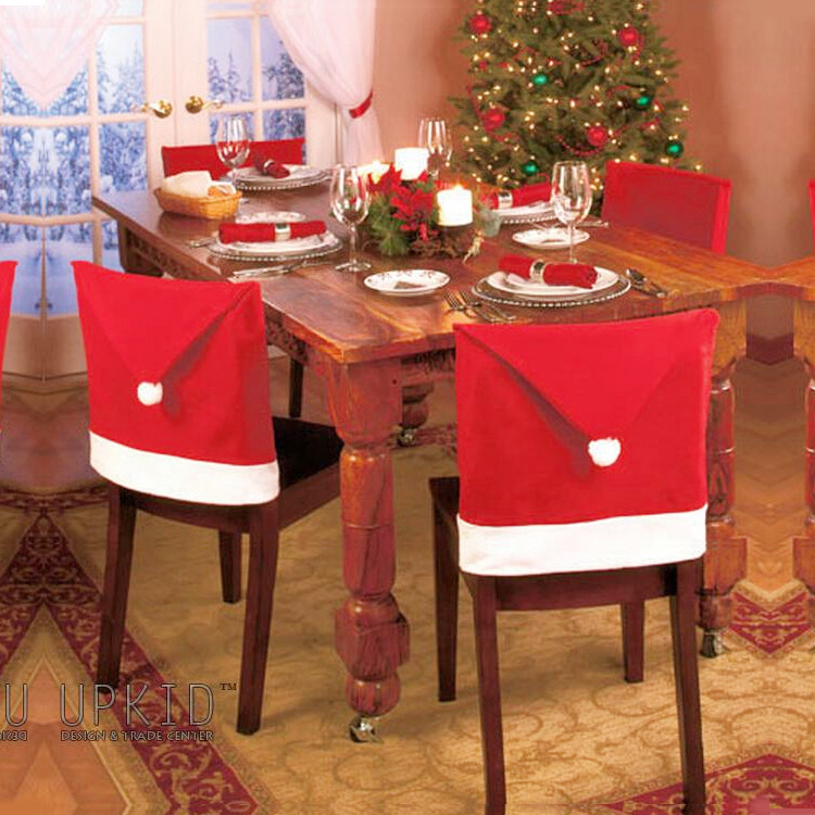 Christmas Decorations Home Decoration Chair Cover Restaurant Hotel Square Santa Stool Decoration