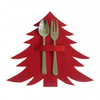 Creative Design Christmas Tree Shape Knife and Fork Holder Cover Christmas Table Decoration