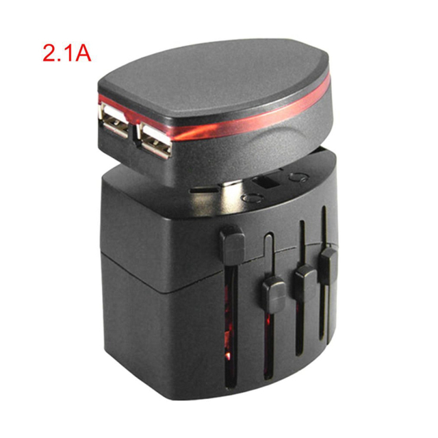 Global Worldwide Travel Charger Power Adapter 2 USB2.1A