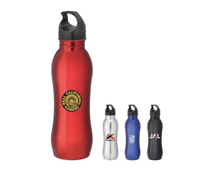 Sports Calabash Shape Stainless Steel Single Wall Water Bottle with Nozzle Lid