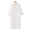 Hotel Guesthouse Pure Cotton Cut Velvet Bathrobe Towel Material Night Gown Pure White Bathrobe