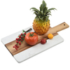 Charcuterie Steak Pizza Acacia Wood And Marble Cutting Board Marble Cheese Board
