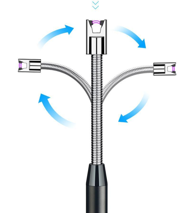 Portable Long Plasma Slim Rechargeable Usb Electric Arc BBQ Candle Lighter