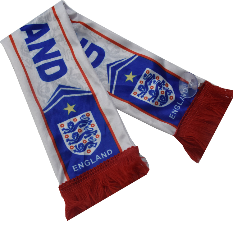 European UK Custom Printing Logo Football Club Polyster soccer Fan Scarves