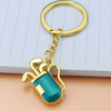 Metal Golf Keychain Zinc Alloy Golf Ball Golf Rod Golf Stick Keyring