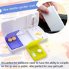 Custom Promotional Medical Store Pharmacy Gifts Sliding Cap Tablet Case Plastic Pill Box With Cutter