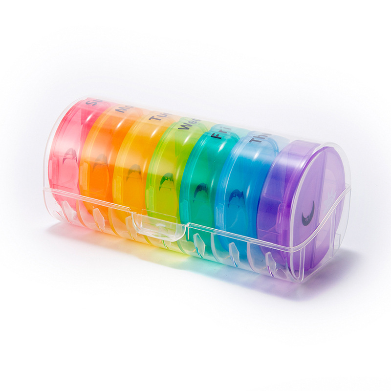  BPA Free Pill Box Weekly Pill Organizer 7 Day 2 Times a Day Large daily Pill Cases