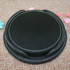 9cm,10cm Round Custom Logo PU Leather Cup Mat 6pcs in 1 Coaster