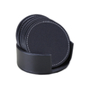 Fine Quality Leather Cup Coaster Household Gift Cup Mat set with logo