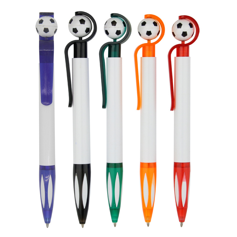 Promotional decorative ball shaped plastic advertising ballpoint pen with customized logo