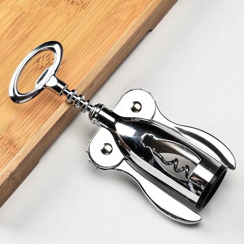 Custom Champagne Beer Bottle Opener Stainless Steel Wine Corkscrew Opener