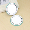 Custom Portable Double Sides Metal Folding Mirror DIY Round Make-up Mirror Rectangular Heart Cosmetic Pocket Mirror with Epoxy