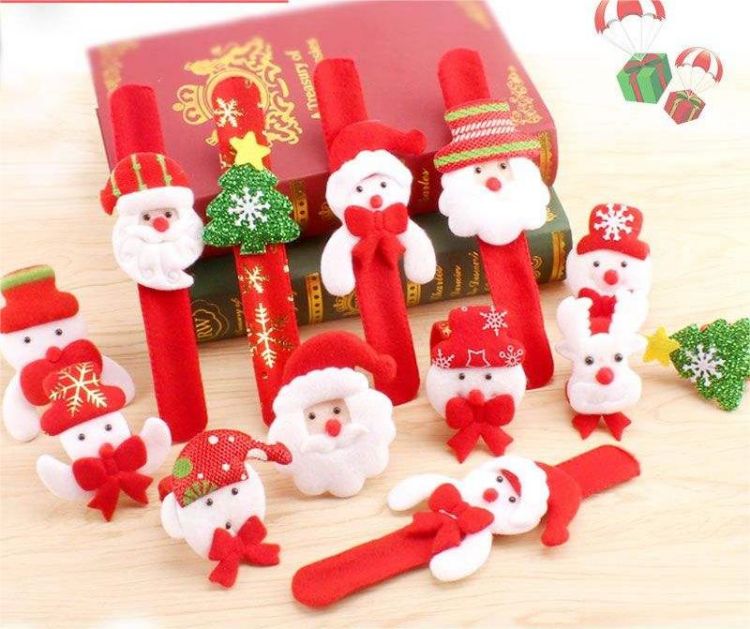 Christmas children gifts Christmas bracelets decorations Christmas snap rings gift for kids Xmas pop circle wholesale