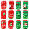 Merry Christmas Sublimation Printed Neoprene Can cooler Beer koozie Bottle Sleeve Stubby Holder