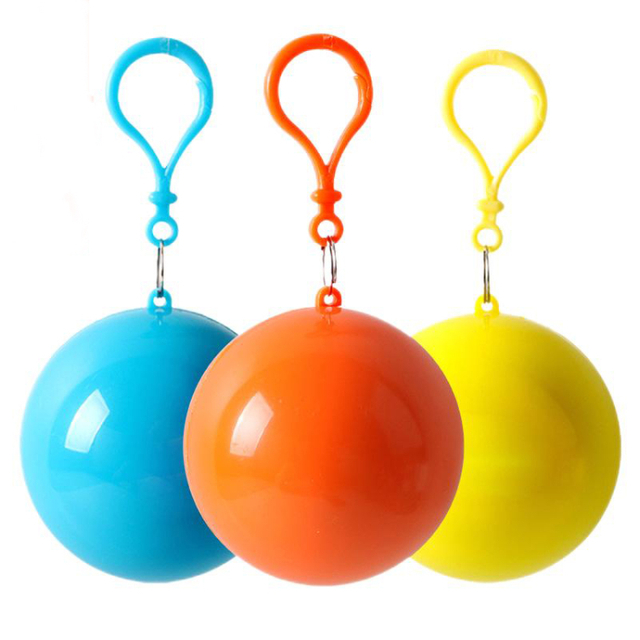 Cheap Promotional Gift Custom Logo Emergent Disposable Ball Rain Poncho