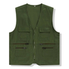 Promotional Logo Printed Men Outdoor Multi-Pocket Waistcoat Mesh Fishing Vest