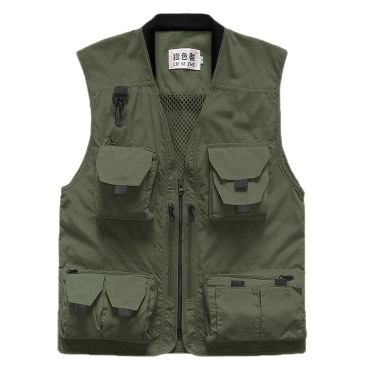 Customized Vest Men Outdoor Multi-Pocket Waistcoat Mesh Fishing Photography Vest