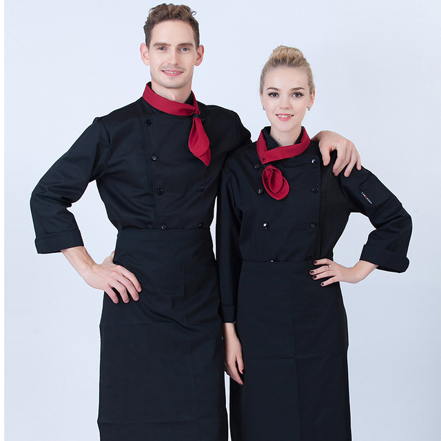 High Quality unisex chef uniform Hotel Kitchen work clothes Short Sleeved Chef Restaurant uniform cooking shirt Jacket+Hat+Apron