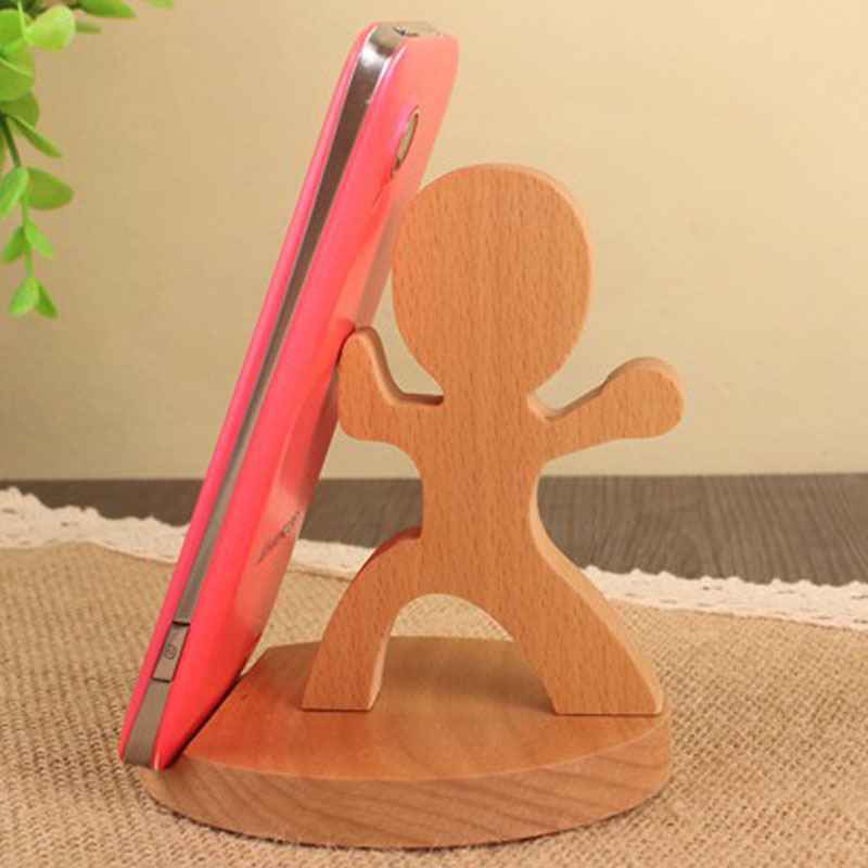 Creative Gift Custom Naturel Wooden Mobile Stand