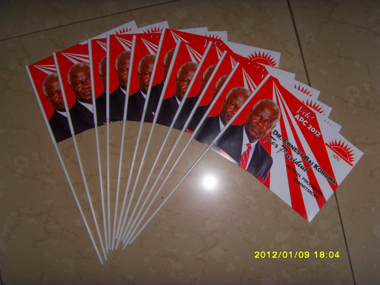 African Election Candidate Photo Printing Voting Gift Hand Flag
