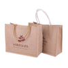 wholesale Custom Logo Gift Bag ECO Grocery Tote Burlap Handbag Jute Tote Bag