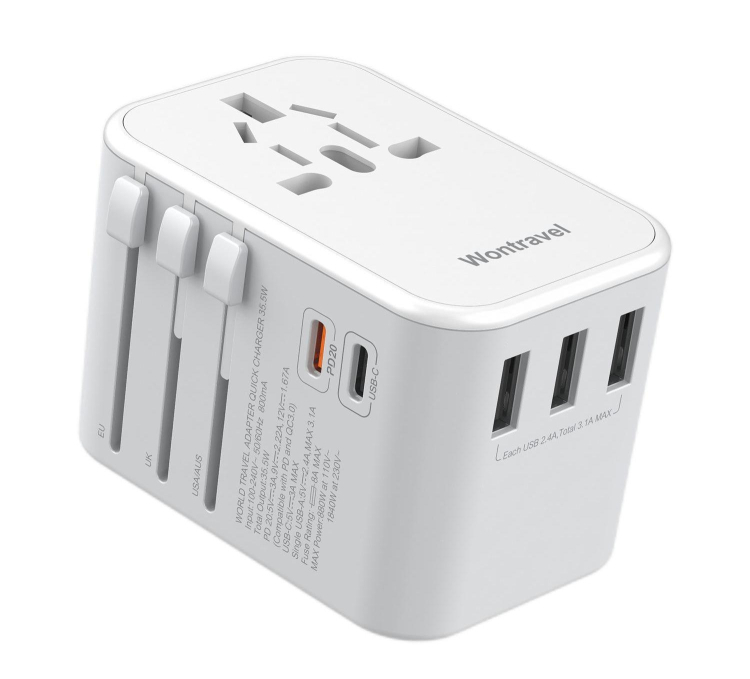 Executive Business Gift PD20W 2 TYPE C 3.1A 3 USB Port Quick Charging Travel Adapter