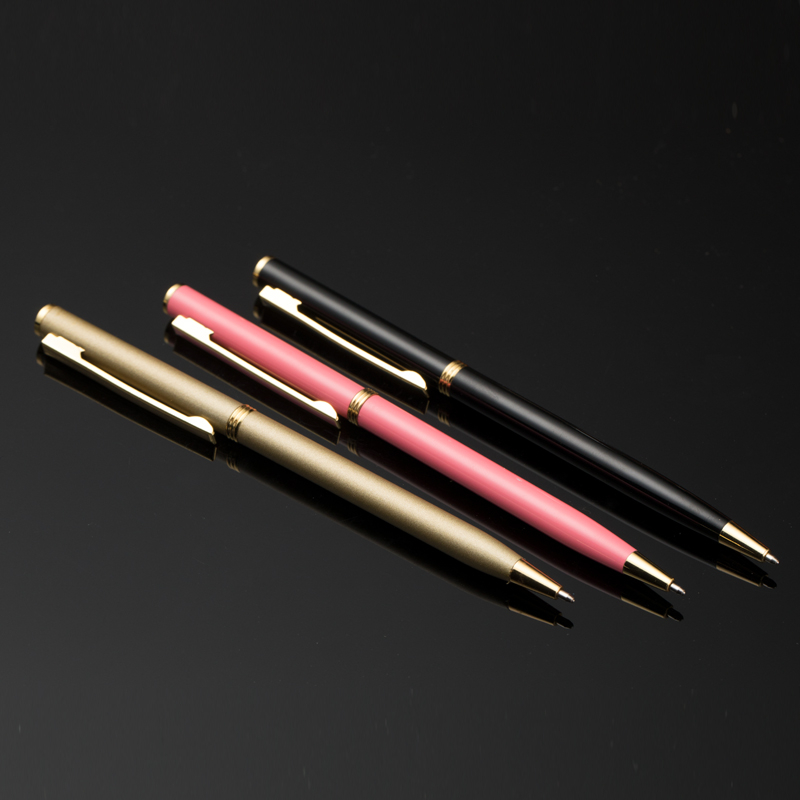 Promotion Classic Aluminum Metal Twist Slim Spinning Ballpoint Pen With logo
