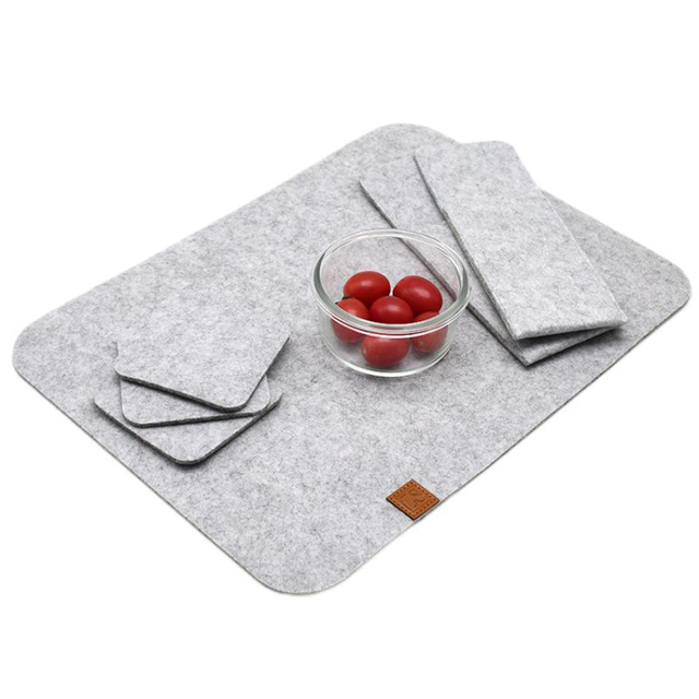 Felt Placemat Custom Heat Resistant Felt Placemat Coaster for dining table