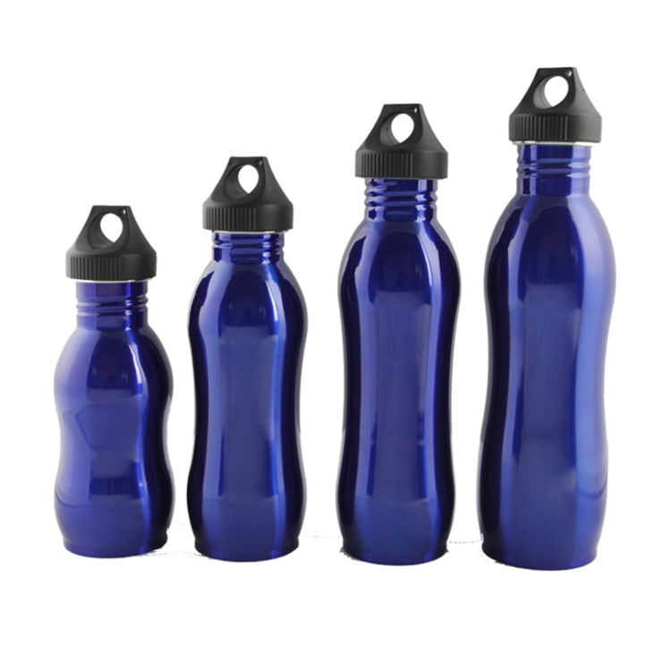 Sports Calabash Shape Stainless Steel Single Wall Water Bottle with Nozzle Lid
