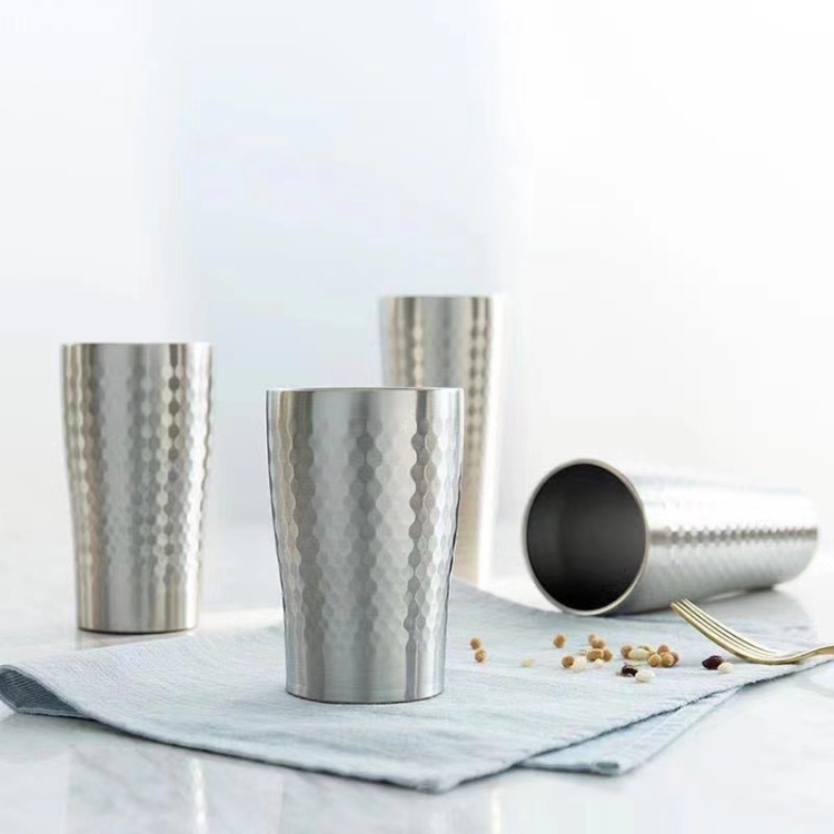 Modern Restaurant Bar Household anti-drop Beer Juice Drinking Water Coffee Stainless Steel Cup