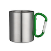 Camping Carabiner Handle Stainless Steel Coffee Mug Silver Custom LOGO Beer Mugs