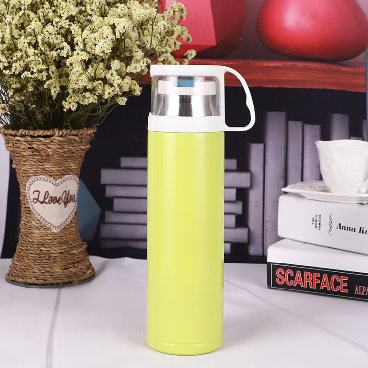 500ml Thermo Mug Vacuum Cup Stainless Steel Insulated Mug Thermal Bottle Water Bottle with cup