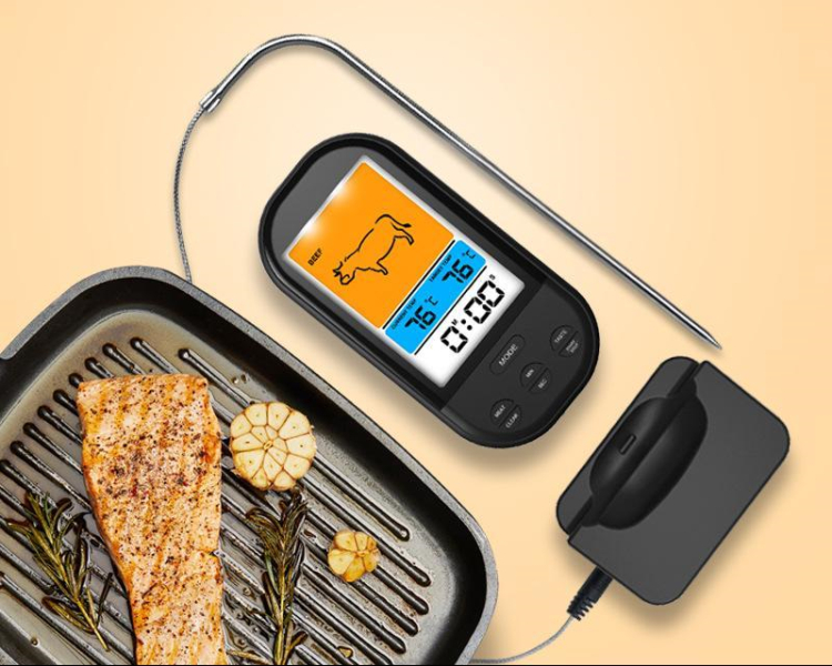 Wireless Meat Thermometer, Remote Cooking Food Barbecue Digital Grill Thermometer Probes