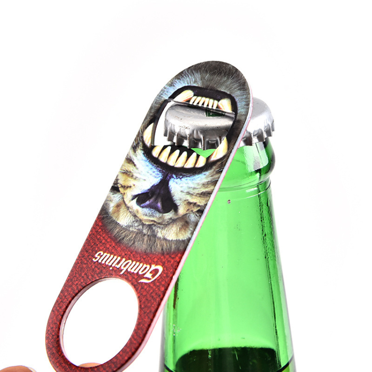 Logo Laser Engraved Metal Wine Beer Printing Stainless Steel Bottle Opener
