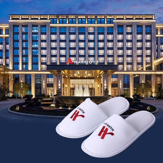 Logo Embroidery Hotel Bedroom Disposable Slipper