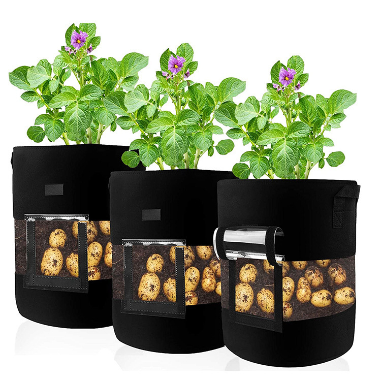 Durable Fabric felt grow bags plant bag for vegetable Potato garden