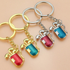 Metal Golf Keychain Zinc Alloy Golf Ball Golf Rod Golf Stick Keyring