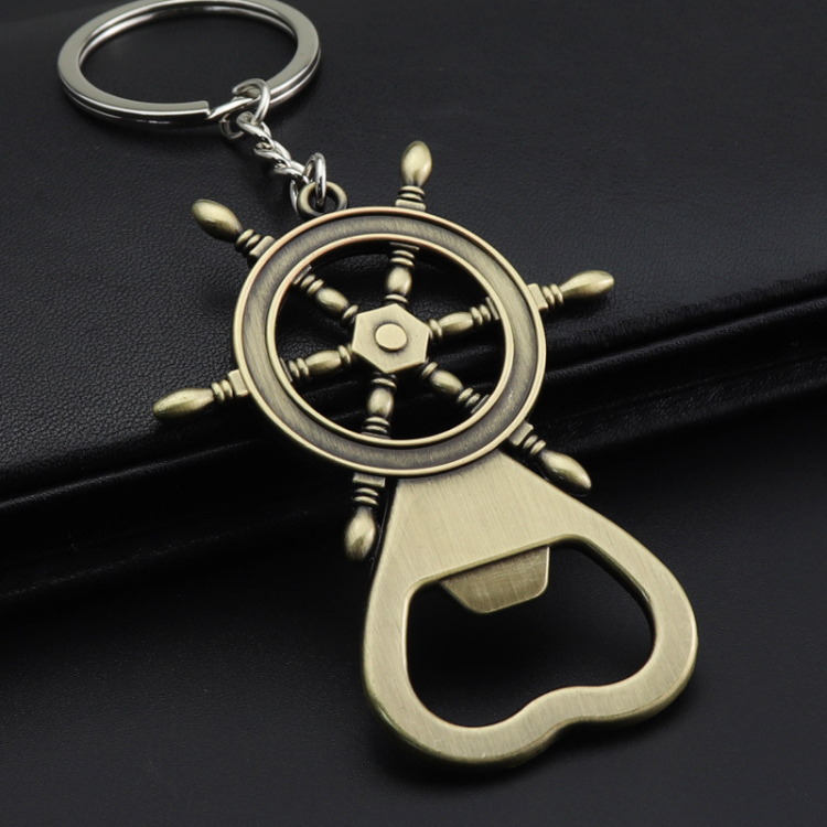 Sailor Gift Keychain Rudder Keyring Anchor Bottle Opener Nautical Theme Souvenir Beer Bottle Opener Keychain