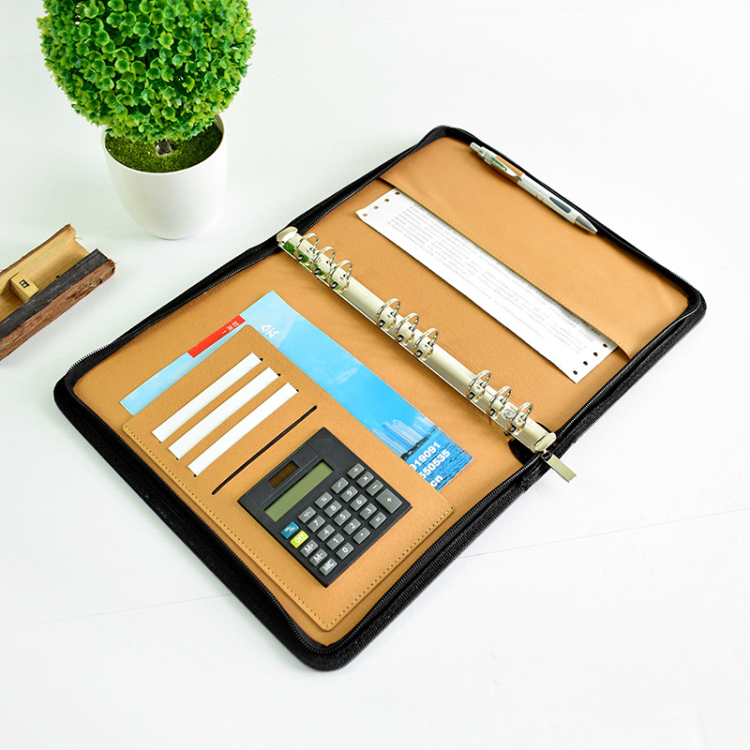 PU Leather Custom Portfolio Manager Meeting File Folder