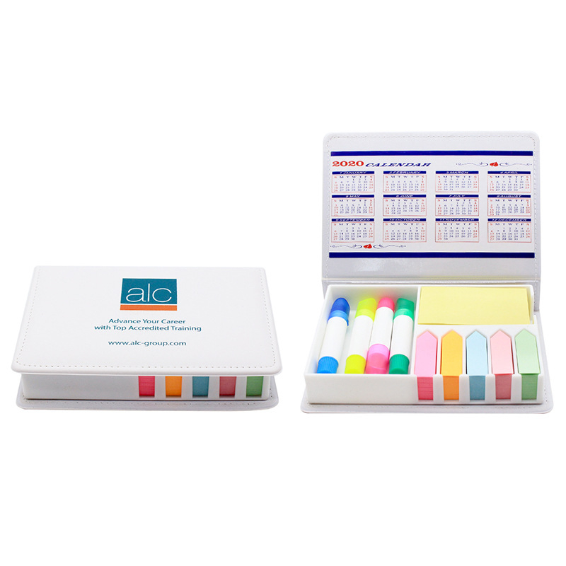 Custom PU Leather Writting Pad,Highlighter Stationery Set