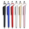 Wholesale Promotion Custom Logo 3 in 1 Stylus Pen Advertising Multifunction Touch Screen Stylus Ballpoint Pen with Phone Holder