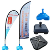Advertising Exhibition Event Outdoor Feather Flying Pole Beach Banner Stand Teardrop Flag